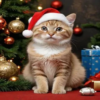 cat christmas wallpaper