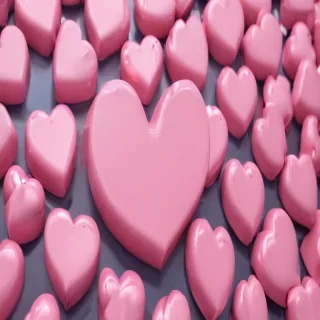 pink hearts aesthetic