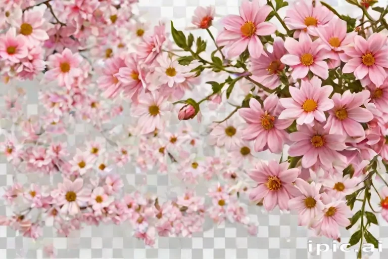 aesthetic flowers transparent background