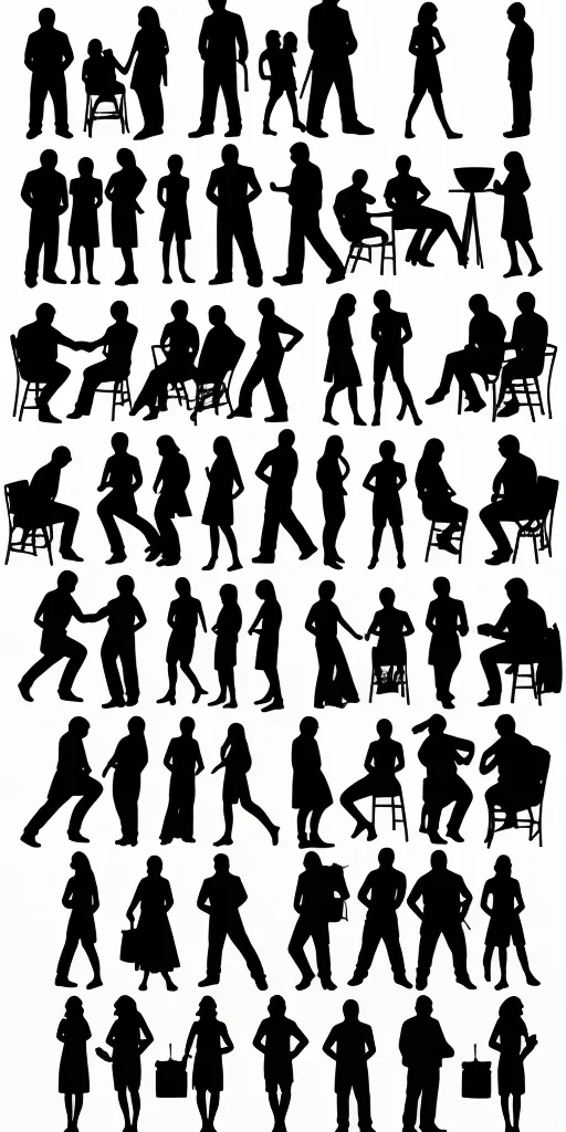 people silhouette png