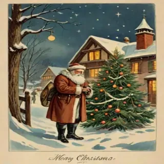 vintage christmas illustration