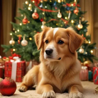 christmas wallpaper dogs