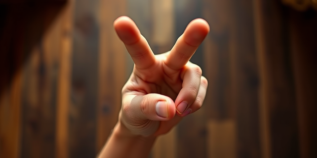 Create a high-resolution image of a hand pointing with detailed texture and shading, using a 50mm lens, f/2.8 aperture, ISO 100, soft natural lighting, top-down view, digital DSLR camera, with a focus on enhancing hand contours and depth.