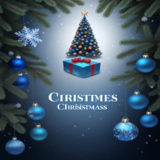 blue christmas bg
