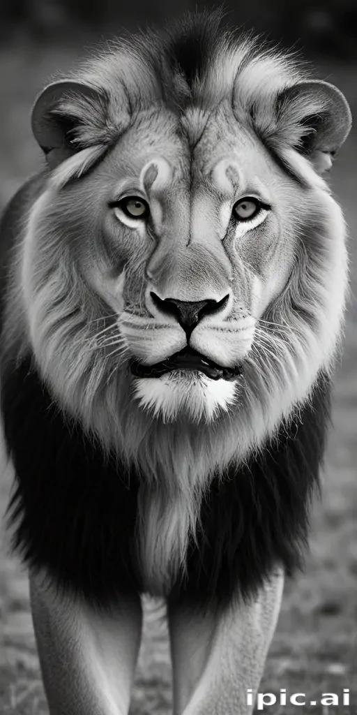 lion black and white pictures