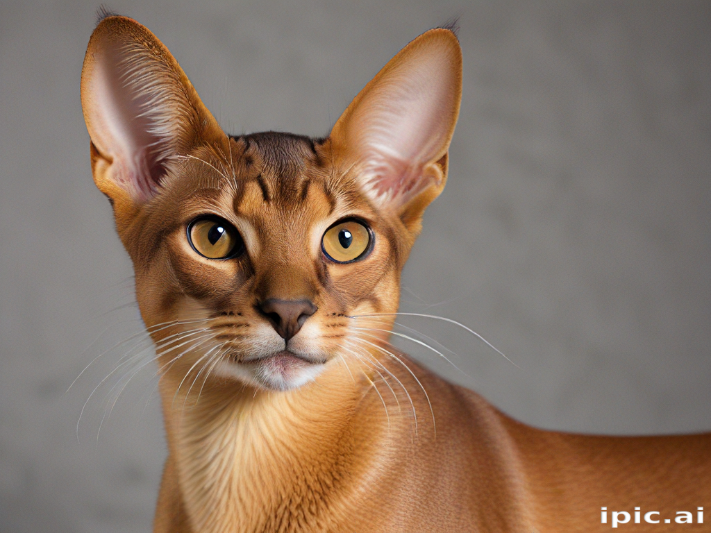 Kitten Feature Majestic Portrait of a Beautifully Groomed Cat with Striking Features