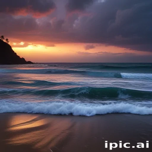 dark beach wallpaper