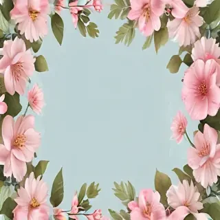 transparent flower border