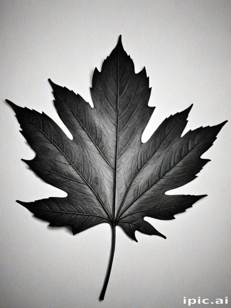 black and white leaf clip art