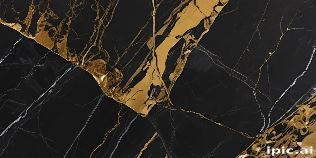 black and gold marble