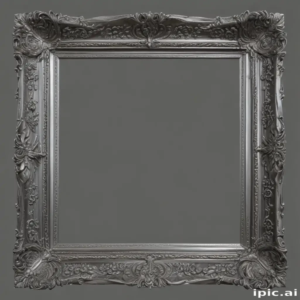 silver picture frame png