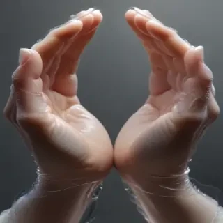 transparent prayer hands