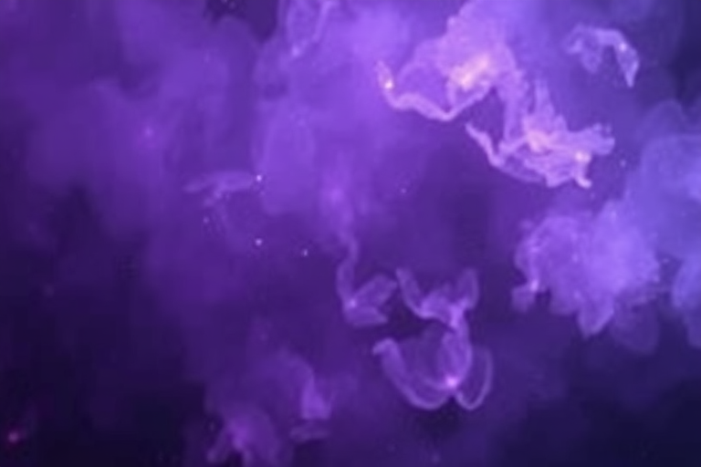 Mystical Amethyst Aura presents a deep purple base with shifting lavender and blue undertones, evoking a sense of magic and mystery for evening events.