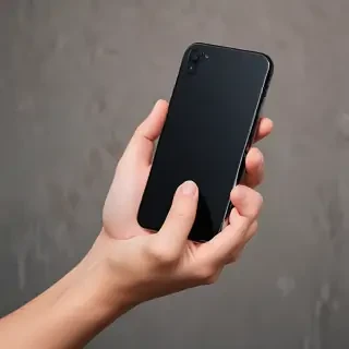 hand holding a phone