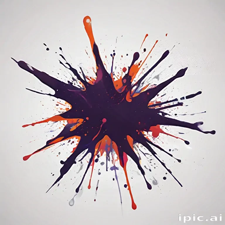 Dynamic Explosion of Colorful Paint Splashes Creating a Vibrant Visual ...