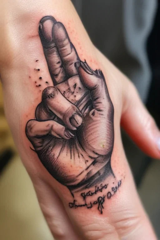 i love you sign language tattoo