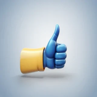 blue thumbs up emoji