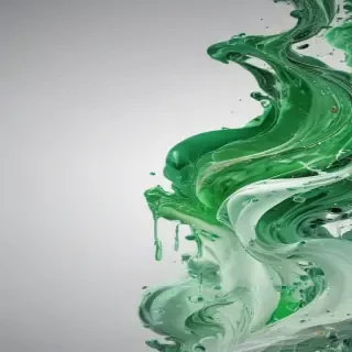 green and white background