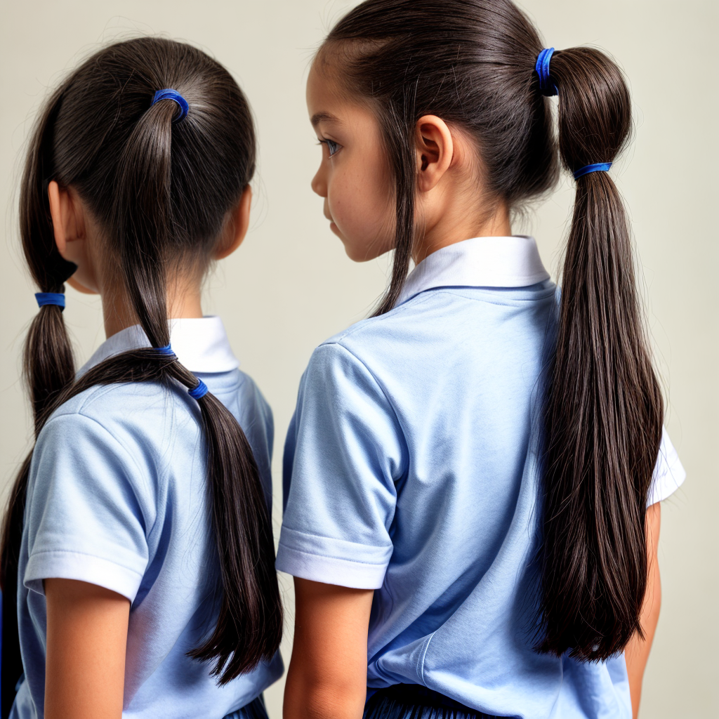 school girl,twin ponytail