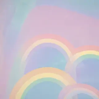 pastel coloured rainbow