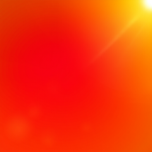 create a vibrant gradient background with radiant sunburst effect emanating from the center, warm colors of yellow and orange blending into a deep red, captured with a Canon EOS R5, 50mm lens, f/1.8 aperture, ISO 100, using a soft focus style to enhance color depth and brightness.