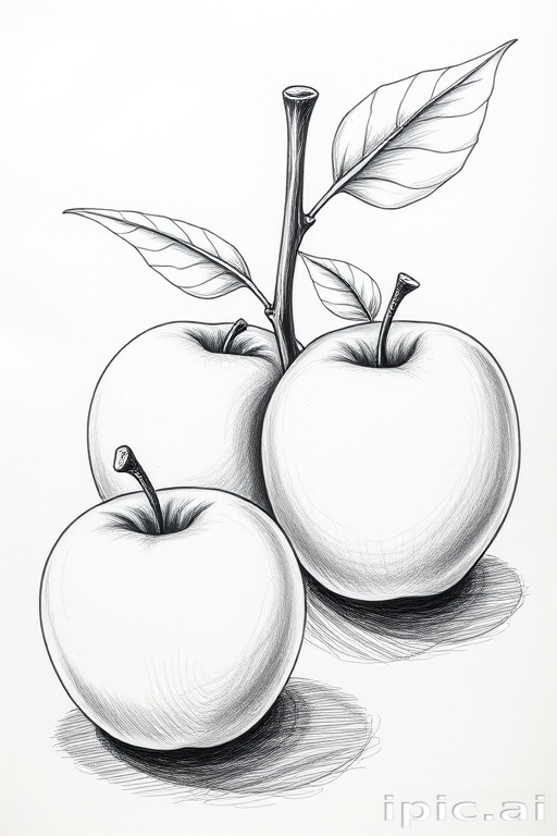 drawings of apples