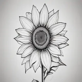sunflower outline