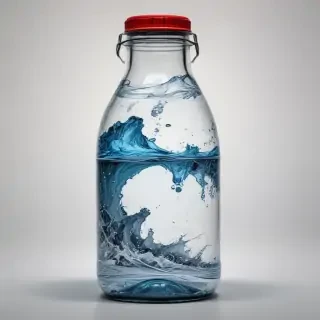 water bottle drawing