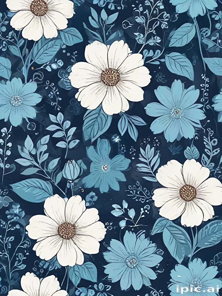 flower background blue
