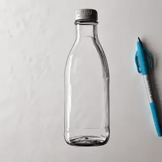 water bottle drawing