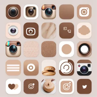 aesthetic instagram highlight covers brown