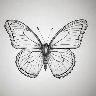 outline drawing of a butterfly