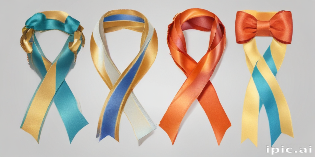 Colorful Collection of Decorative Ribbons in Various Styles and Colors