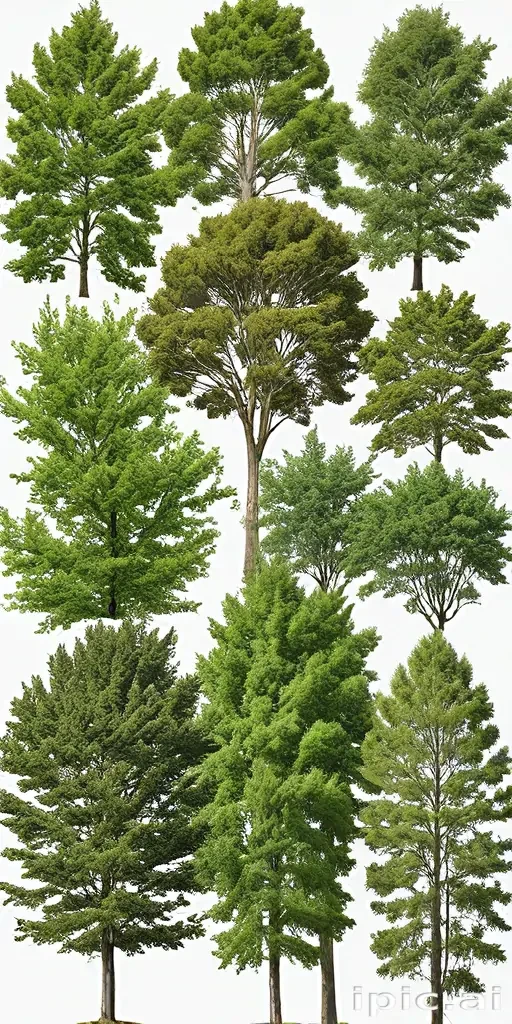 trees no background
