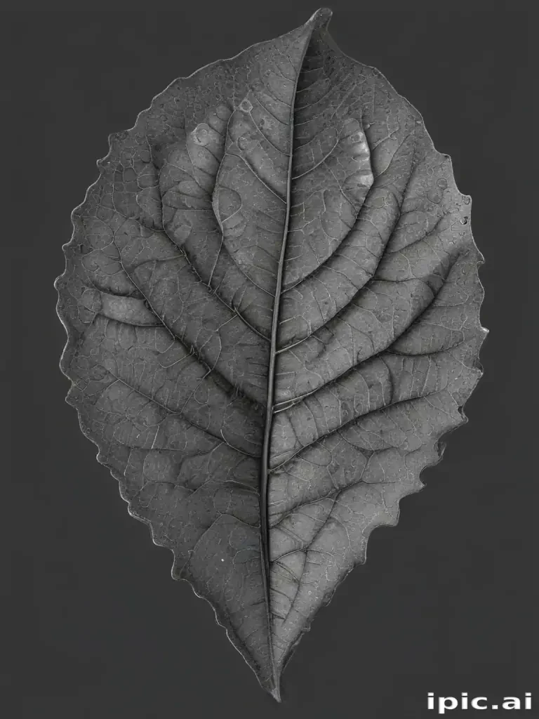 clipart of leaf black and white