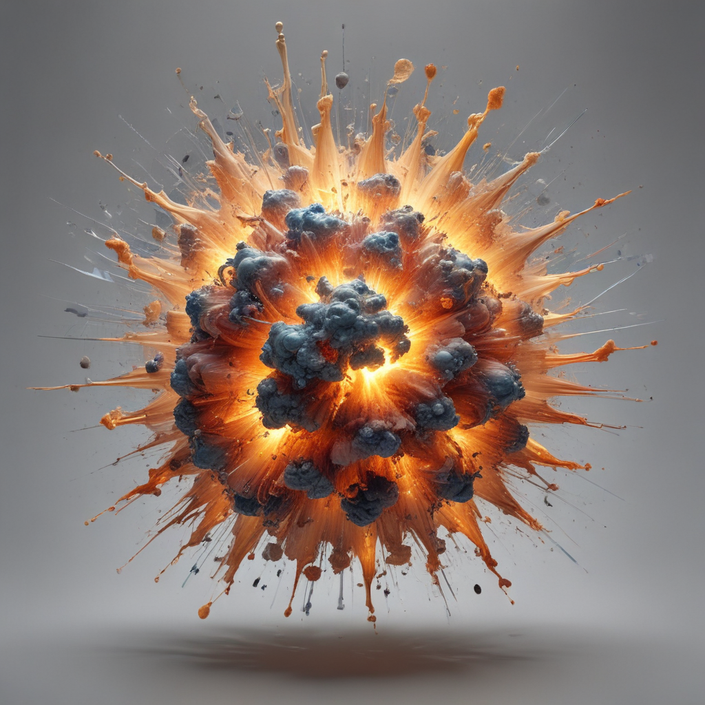 Explosa Explosive Artistic Representation of a Colorful and Dynamic Eruption in ...