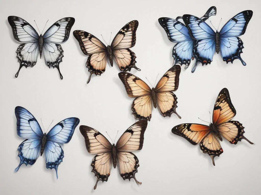 drawing butterflies