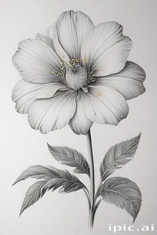 pencil drawings of flowers
