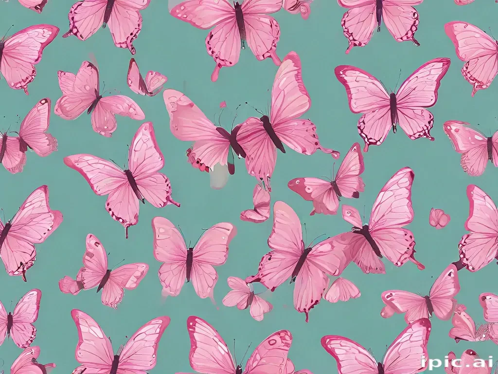 pink butterfly clipart