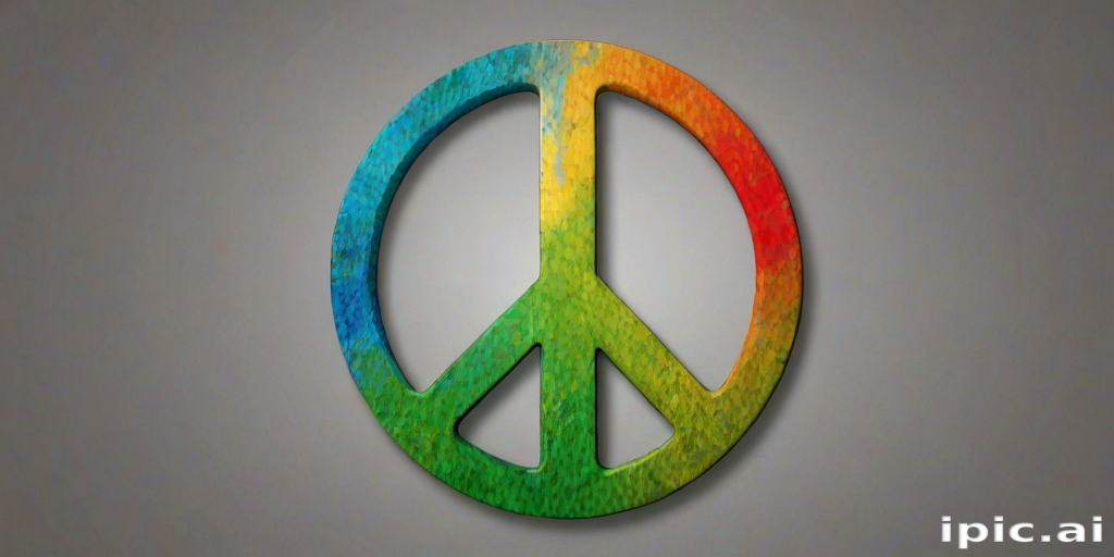 Colorful Peace Symbol Representing Harmony and Unity in a Vibrant World