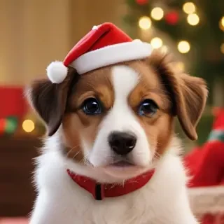 christmas dog wallpaper