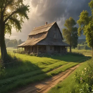 background of a farm