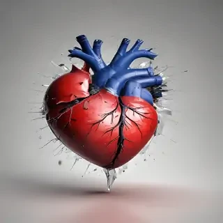 transparent broken heart
