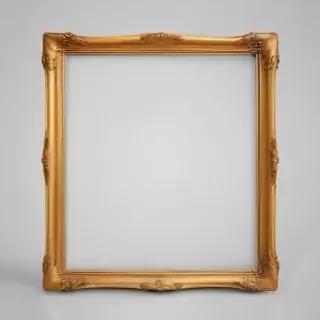 rectangle golden frame png