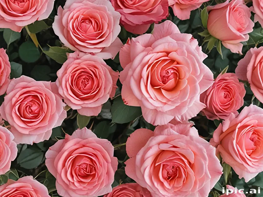 roses in background