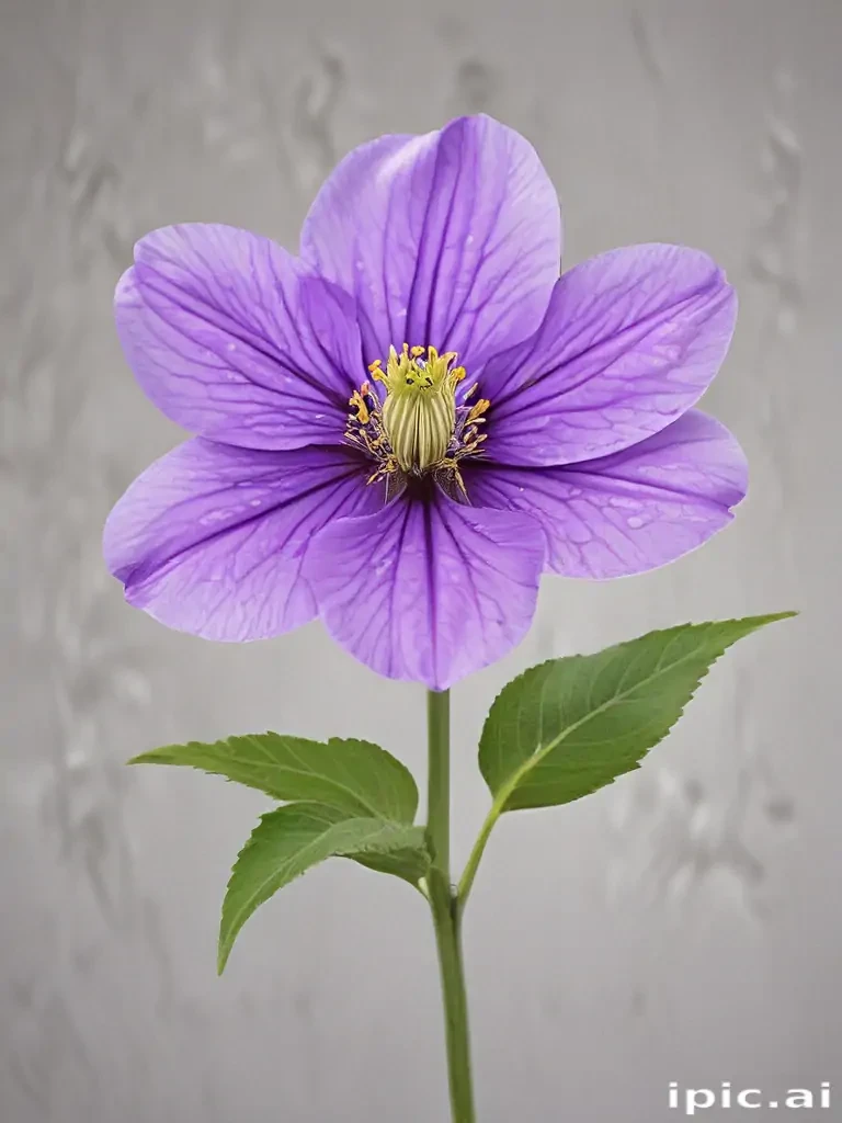 transparent purple flower