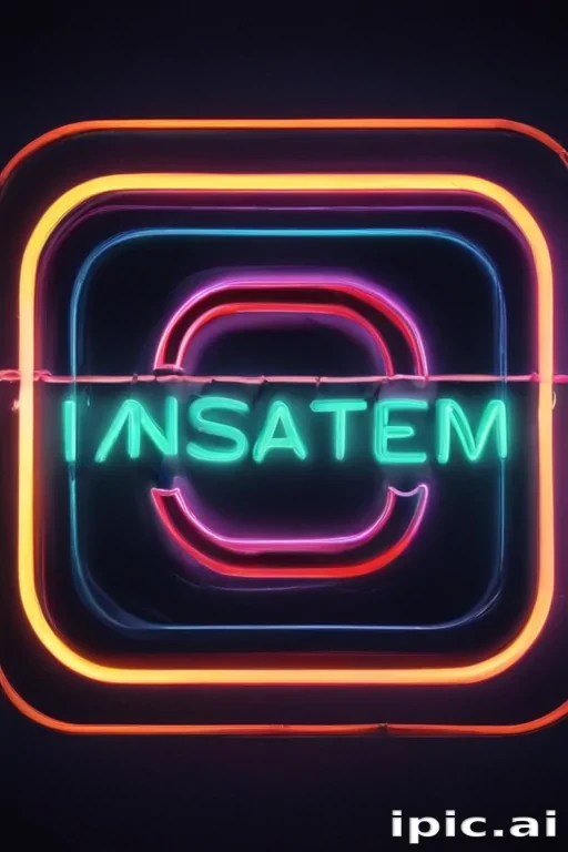 neon instagram logo