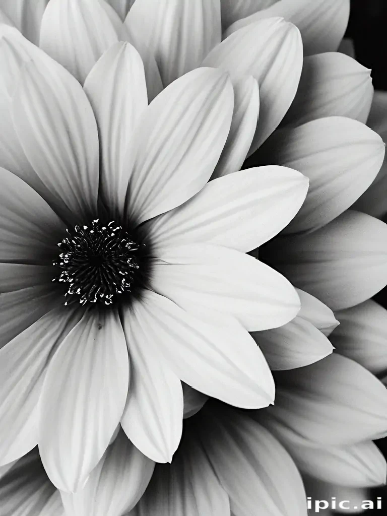 black and white flower background
