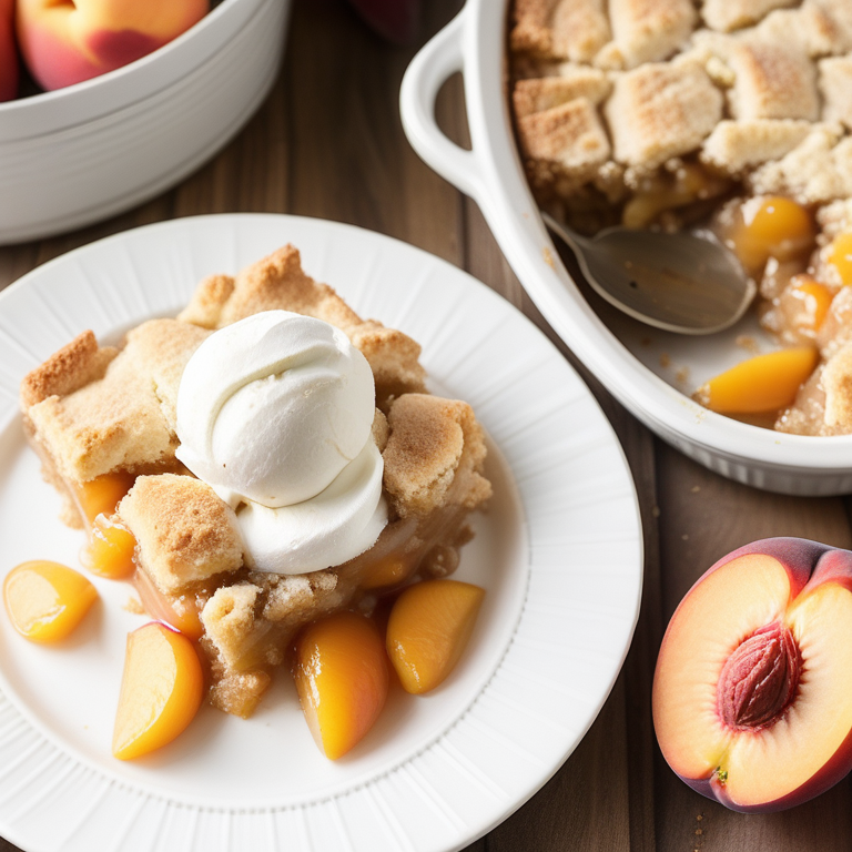 cake mix peach cobbler with canned peaches