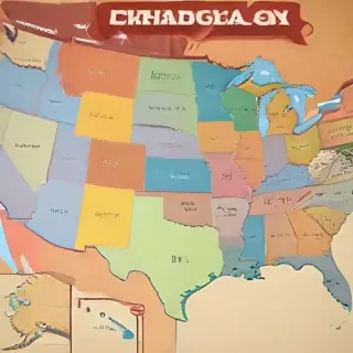 usa map with states